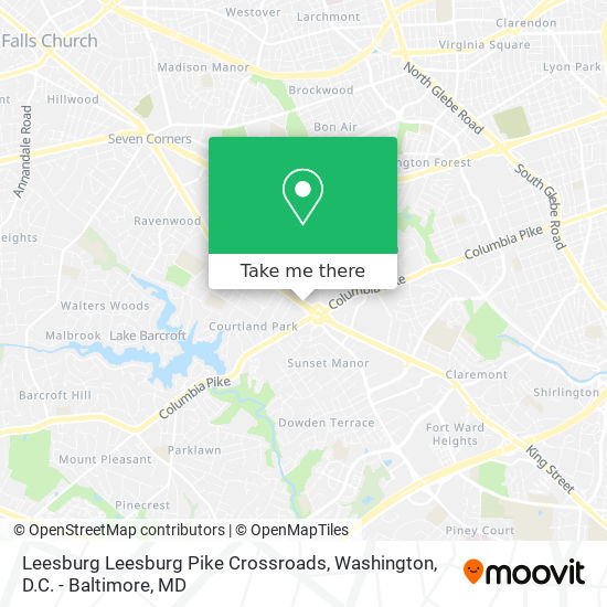 Leesburg Leesburg Pike Crossroads map