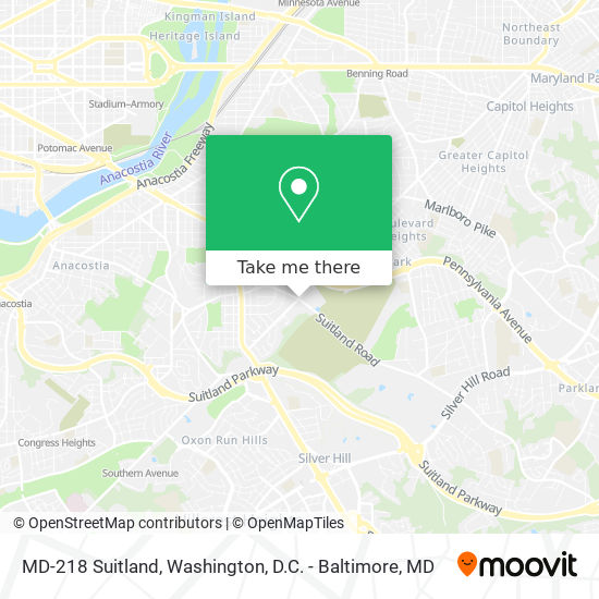 MD-218 Suitland map