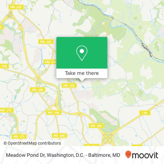 Mapa de Meadow Pond Dr, Ellicott City, MD 21043