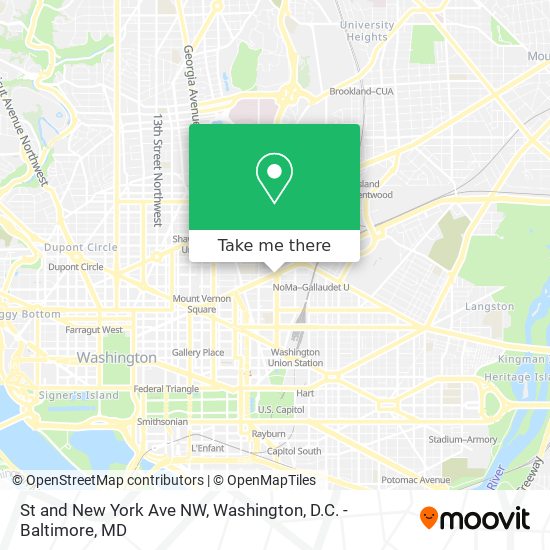 Mapa de St and New York Ave NW