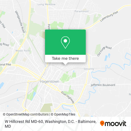 Mapa de W Hillcrest Rd MD-60