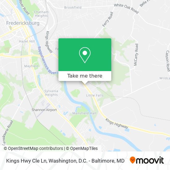 Kings Hwy Cle Ln map