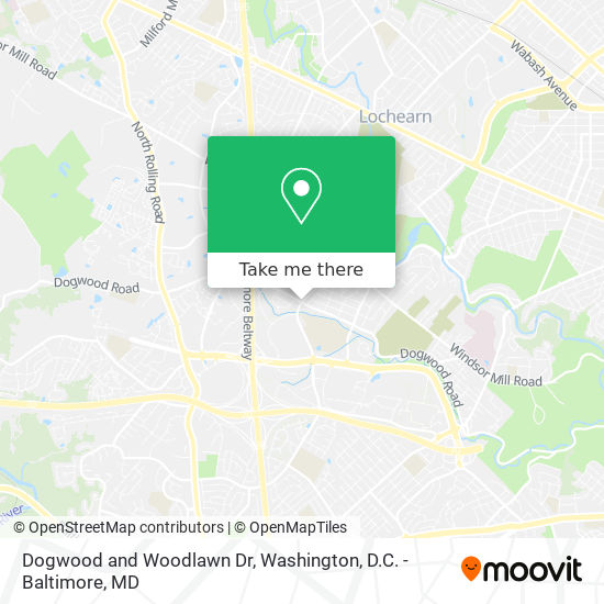 Dogwood and Woodlawn Dr map