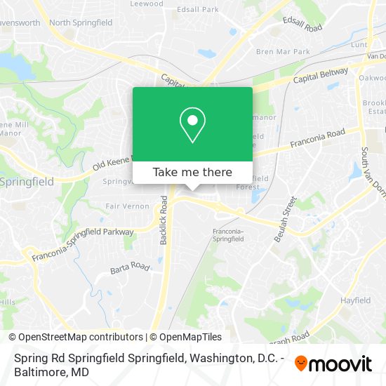 Mapa de Spring Rd Springfield Springfield