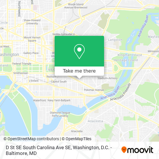 D St SE South Carolina Ave SE map