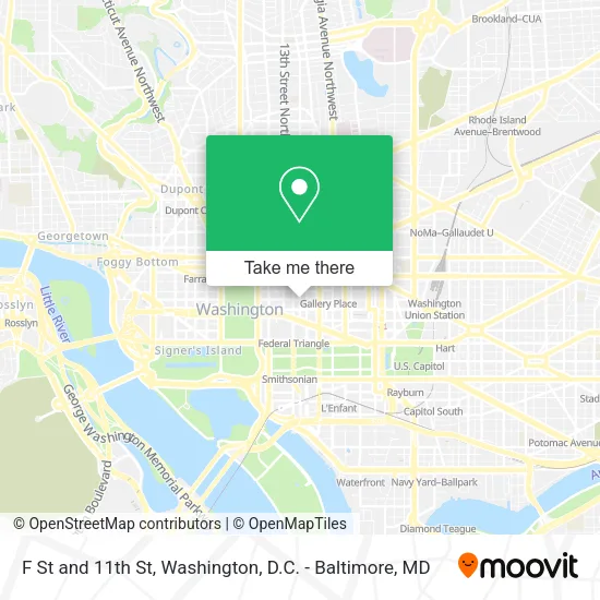 Mapa de F St and 11th St