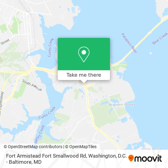 Mapa de Fort Armistead Fort Smallwood Rd