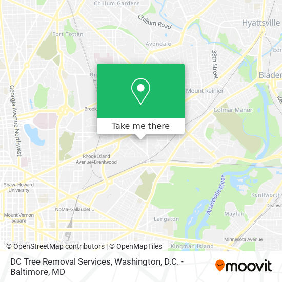 Mapa de DC Tree Removal Services