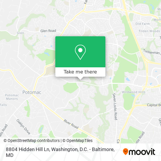Mapa de 8804 Hidden Hill Ln