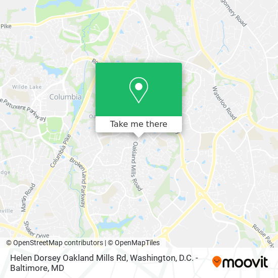 Helen Dorsey Oakland Mills Rd map