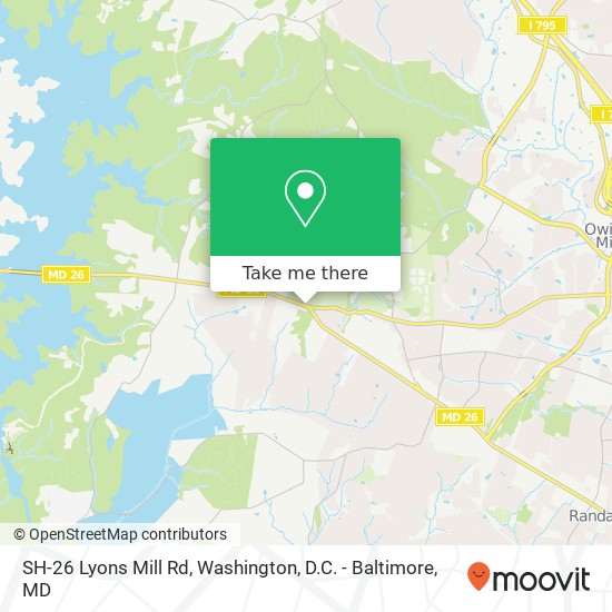 SH-26 Lyons Mill Rd, Randallstown, MD 21133 map