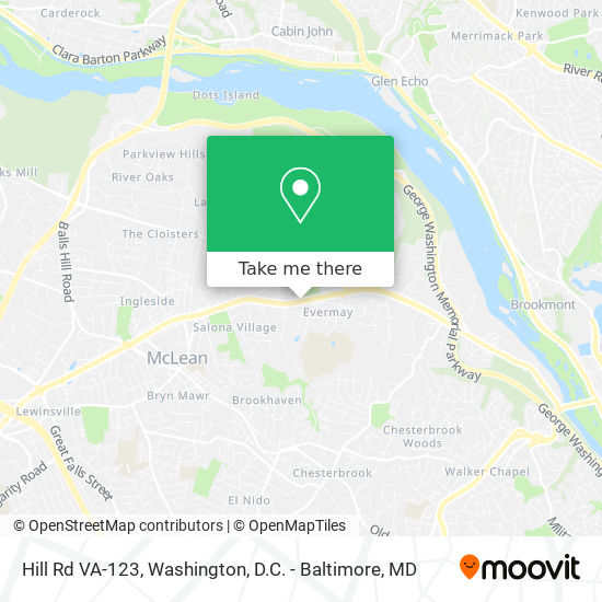 Hill Rd VA-123 map