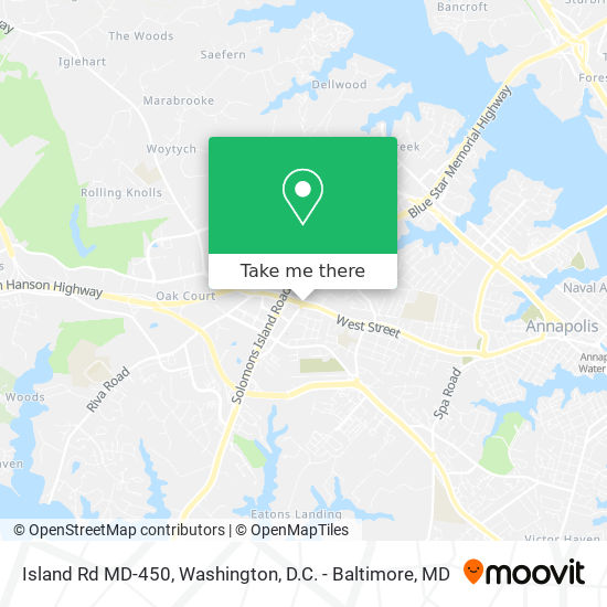 Island Rd MD-450 map