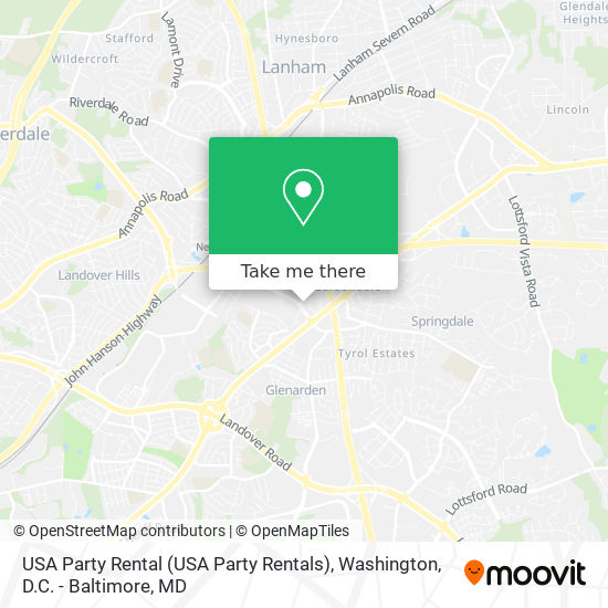 Mapa de USA Party Rental (USA Party Rentals)