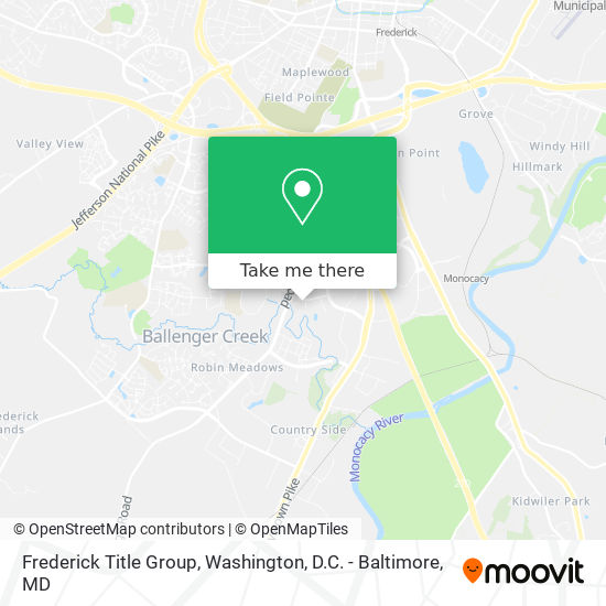 Frederick Title Group map
