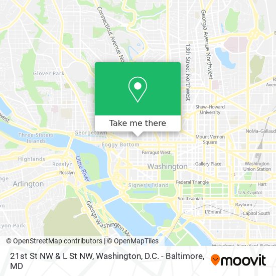 Mapa de 21st St NW & L St NW