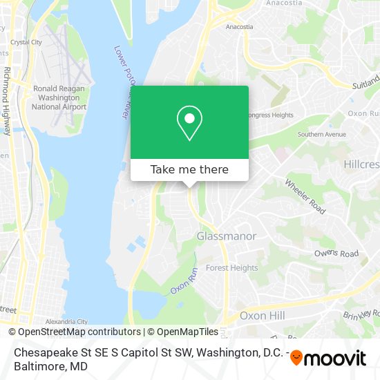 Mapa de Chesapeake St SE S Capitol St SW