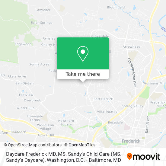 Mapa de Daycare Frederick MD, MS. Sandy's Child Care (MS. Sandy's Daycare)