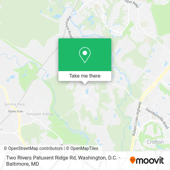 Two Rivers Patuxent Ridge Rd map