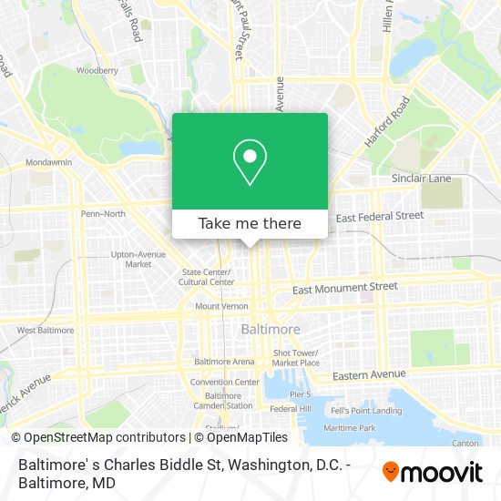 Baltimore' s Charles Biddle St map