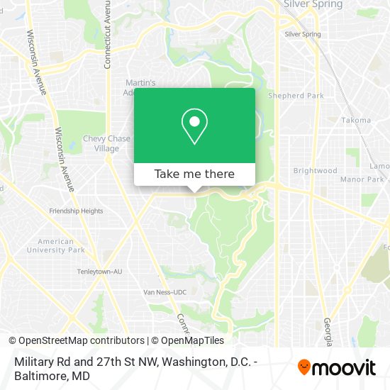 Military Rd and 27th St NW map