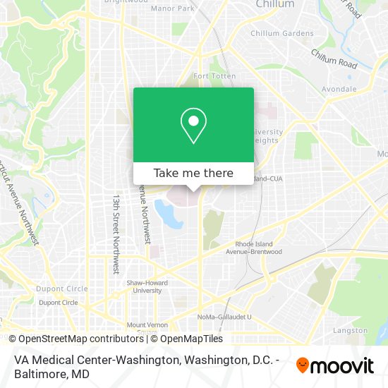 VA Medical Center-Washington map