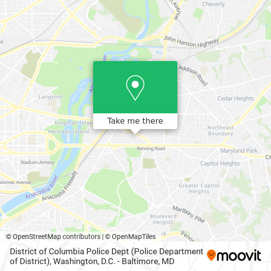 District of Columbia Police Dept (Police Department of District) map