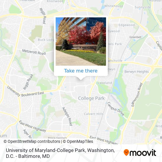 University of Maryland-College Park map