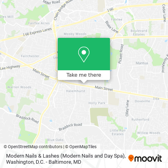 Mapa de Modern Nails & Lashes (Modern Nails and Day Spa)