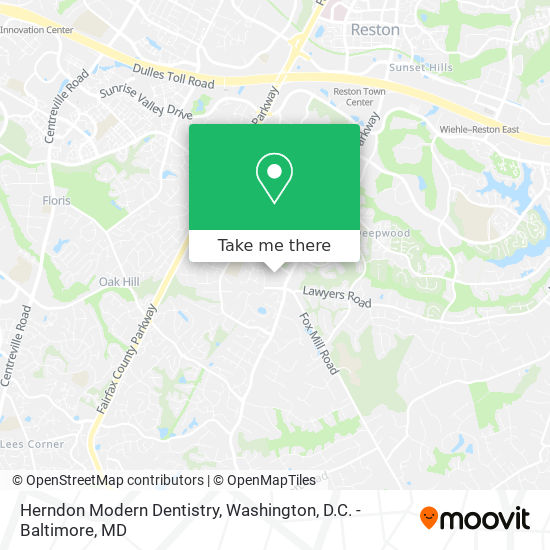 Herndon Modern Dentistry map