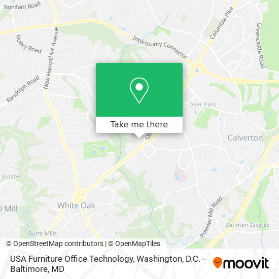 Mapa de USA Furniture Office Technology