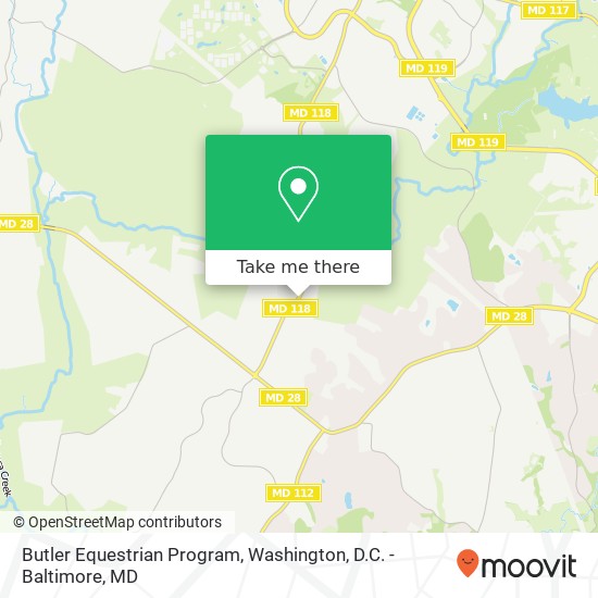 Mapa de Butler Equestrian Program, 15951 Germantown Rd