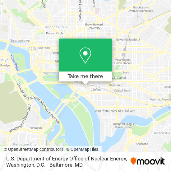 Mapa de U.S. Department of Energy Office of Nuclear Energy