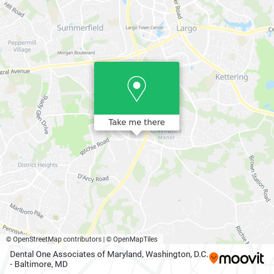 Dental One Associates of Maryland map