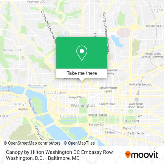 Mapa de Canopy by Hilton Washington DC Embassy Row