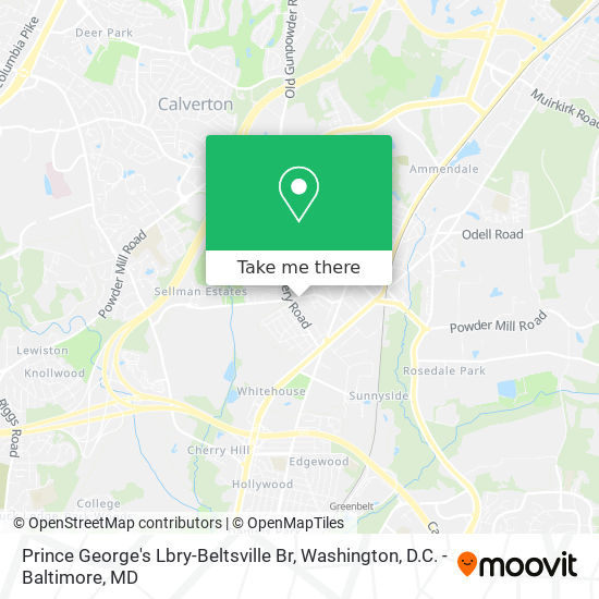 Mapa de Prince George's Lbry-Beltsville Br