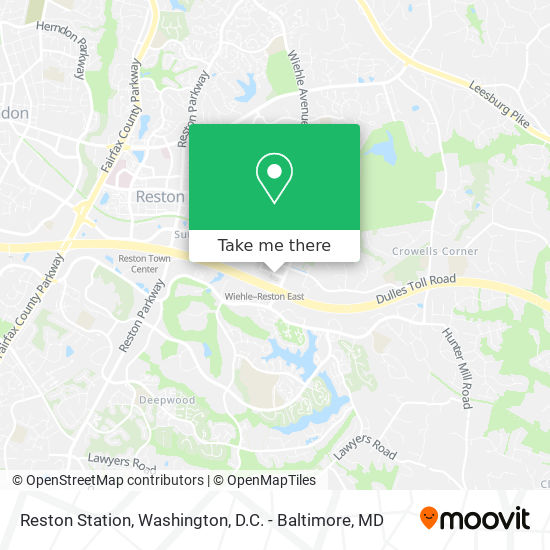 Reston Station map