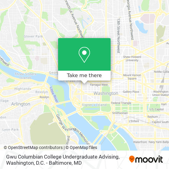 Mapa de Gwu Columbian College Undergraduate Advising