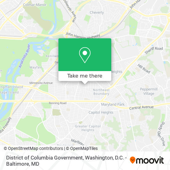Mapa de District of Columbia Government