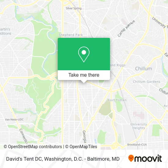 Mapa de David's Tent DC