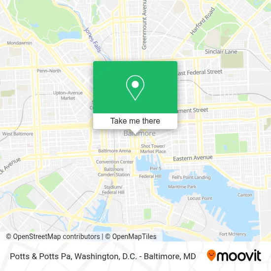 Potts & Potts Pa map