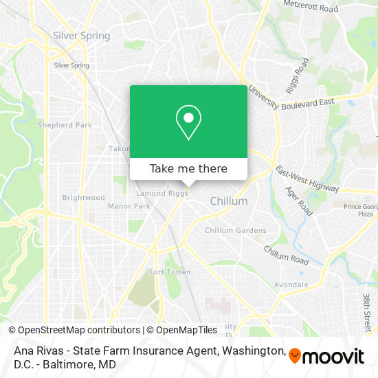 Mapa de Ana Rivas - State Farm Insurance Agent