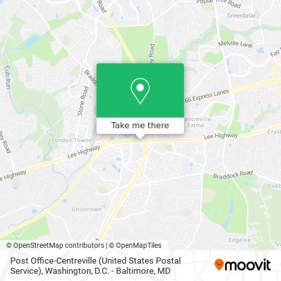 Mapa de Post Office-Centreville (United States Postal Service)