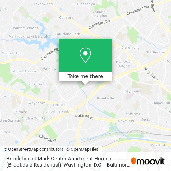 Brookdale at Mark Center Apartment Homes (Brookdale Residential) map