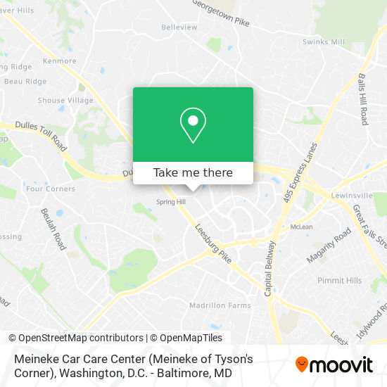 Mapa de Meineke Car Care Center (Meineke of Tyson's Corner)