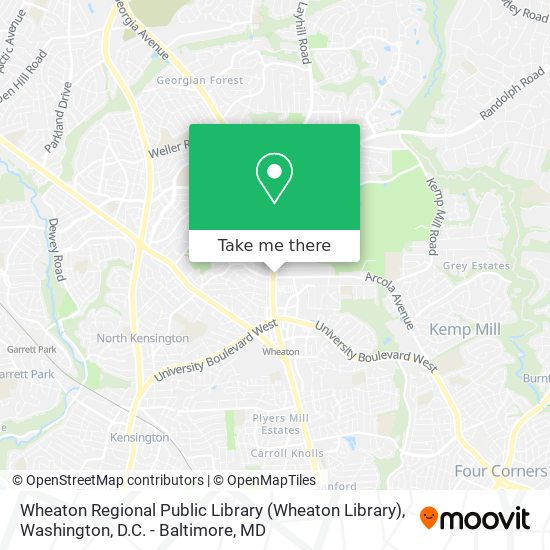 Wheaton Regional Public Library (Wheaton Library) map