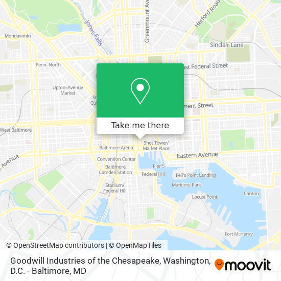Mapa de Goodwill Industries of the Chesapeake