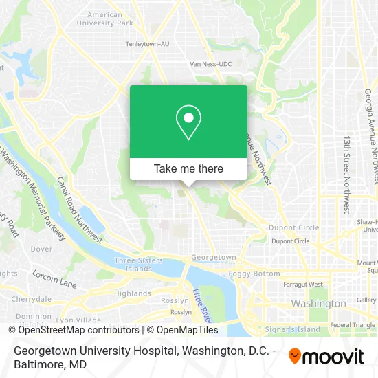 Georgetown University Hospital map