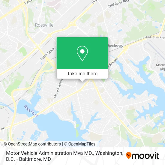 Motor Vehicle Administration Mva MD. map