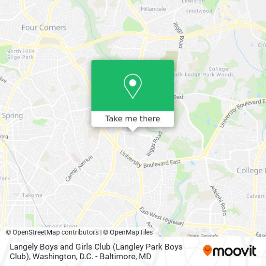 Mapa de Langely Boys and Girls Club (Langley Park Boys Club)